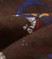 Mughal And Stars Print Wool Scarf
