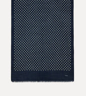 Hand Drawn Polka Dot Wool Silk Scarf