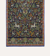 Forest Animals Print Wool Silk Scarf