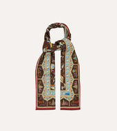 Classic Mughal Print Wool Silk Scarf