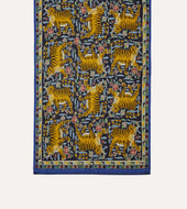 Jumbo Tiger Print Wool Silk Scarf
