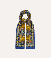 Jumbo Tiger Print Wool Silk Scarf
