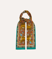 Jumbo Tiger Print Wool Silk Scarf