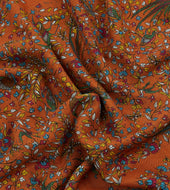 Birds Of Paradise Print Tubular Wool Silk Scarf
