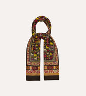 Shaman Print Tubular Wool Silk Scarf
