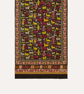 Shaman Print Tubular Wool Silk Scarf