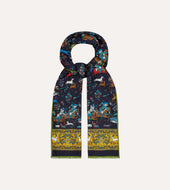 Mughal Archer Print Wool Silk Scarf