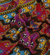 Kilim Print Wool Silk Scarf