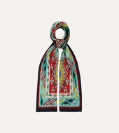Kilim Print Tubular Wool Silk Scarf