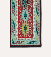 Kilim Print Tubular Wool Silk Scarf