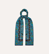 Tiger Garden Print Wool Silk Scarf