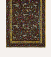 Tiger Garden Print Wool Silk Scarf