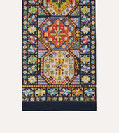 Carpet Print Tubular Wool Silk Scarf