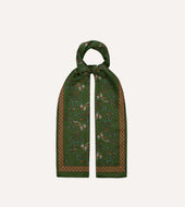 Birds Of Paradise Print Wool Silk Scarf