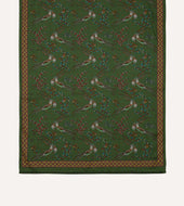 Birds Of Paradise Print Wool Silk Scarf