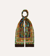 Rug Print Tubular Wool Silk Scarf