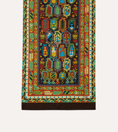 Rug Print Tubular Wool Silk Scarf