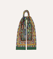 Rug Print Tubular Wool Silk Scarf