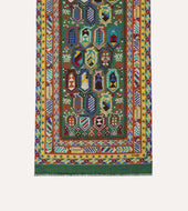 Rug Print Tubular Wool Silk Scarf