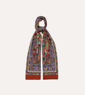 Rug Print Tubular Wool Silk Scarf