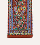 Rug Print Tubular Wool Silk Scarf