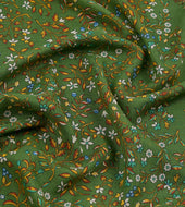 Unicorn Garden Print Tubular Wool Silk Scarf