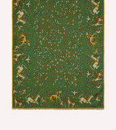 Unicorn Garden Print Tubular Wool Silk Scarf