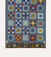 Geometric Print Wool Silk Scarf