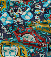 Tapestry Print Wool Silk Scarf