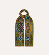 Tapestry Print Wool Silk Scarf