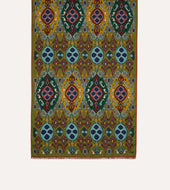 Tapestry Print Wool Silk Scarf