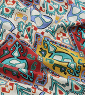 Tapestry Print Wool Silk Scarf