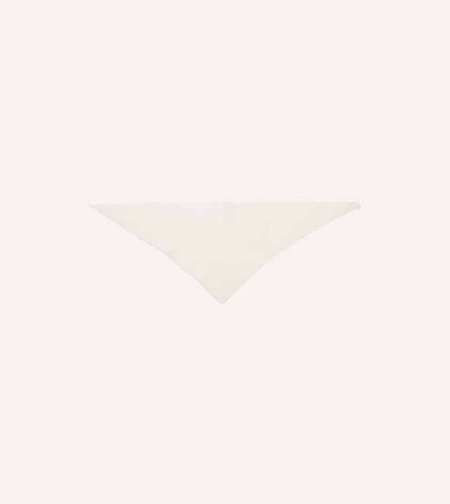 Ecru Lambswool Triangle Neck Scarf