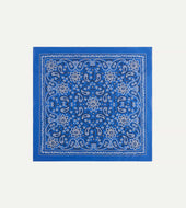 Blue Paisley Print Cotton Bandana