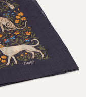 Unicorn Print Wool Silk Square Scarf