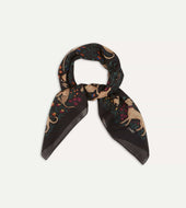 Unicorn Print Wool Silk Square Scarf