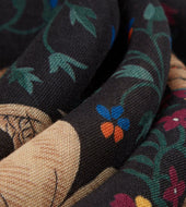 Unicorn Print Wool Silk Square Scarf