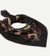 Unicorn Print Wool Silk Square Scarf