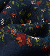 Birds Of Paradise Print Wool Silk Square Scarf