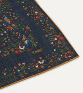 Birds Of Paradise Print Wool Silk Square Scarf