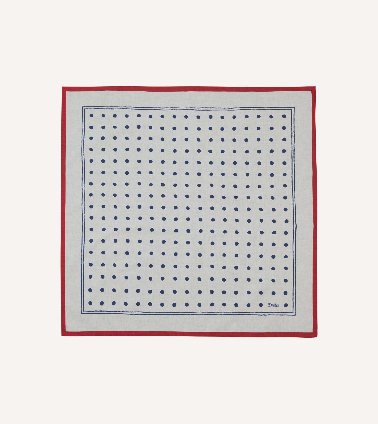 And Navy Polka Dot Print Bandana