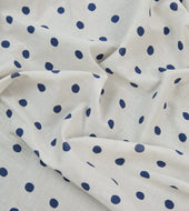 And Navy Polka Dot Print Bandana