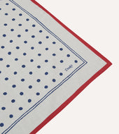 And Navy Polka Dot Print Bandana