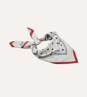 And Navy Polka Dot Print Bandana