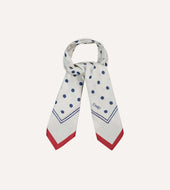 And Navy Polka Dot Print Bandana