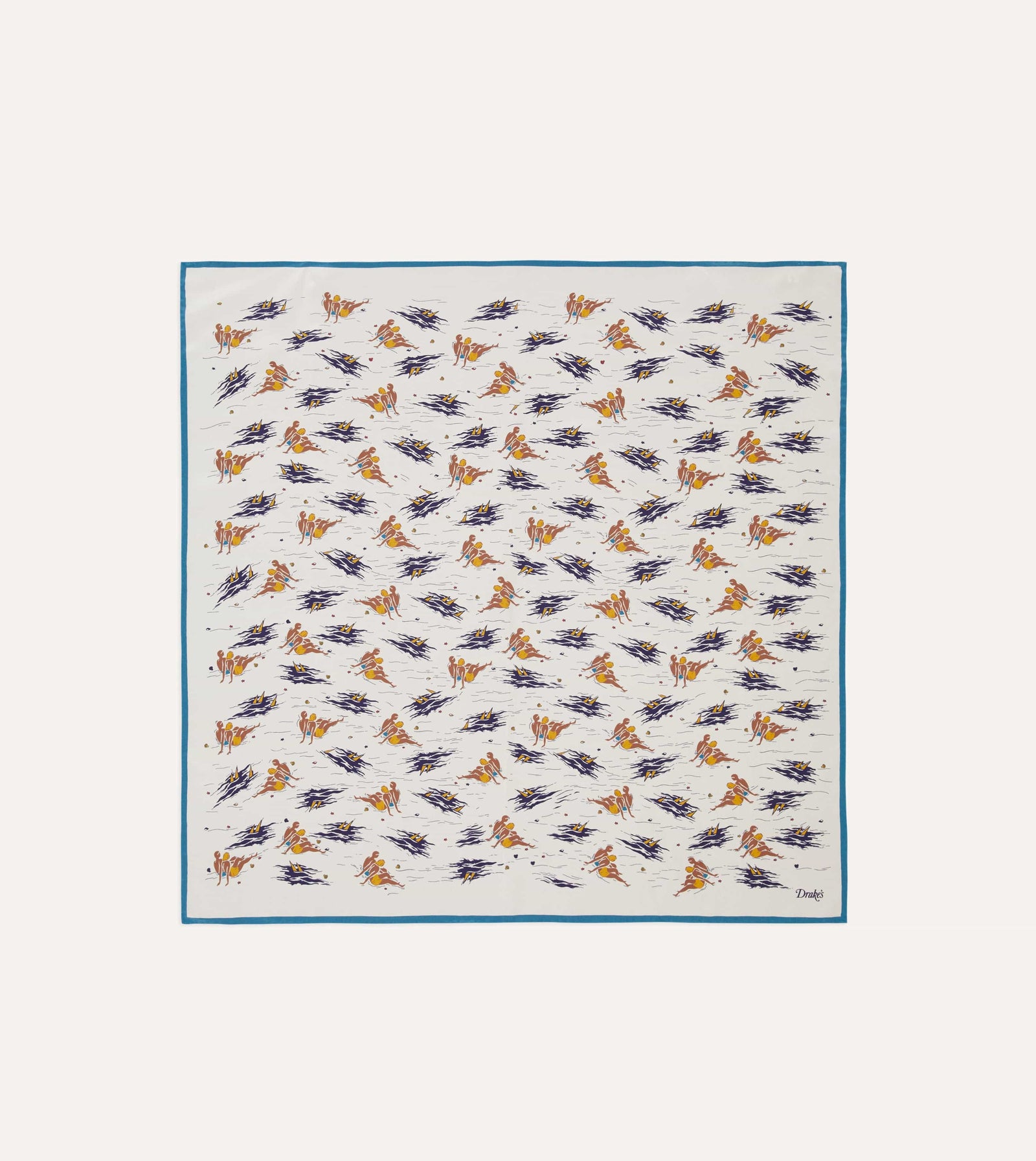Bathers Print Silk Bandana