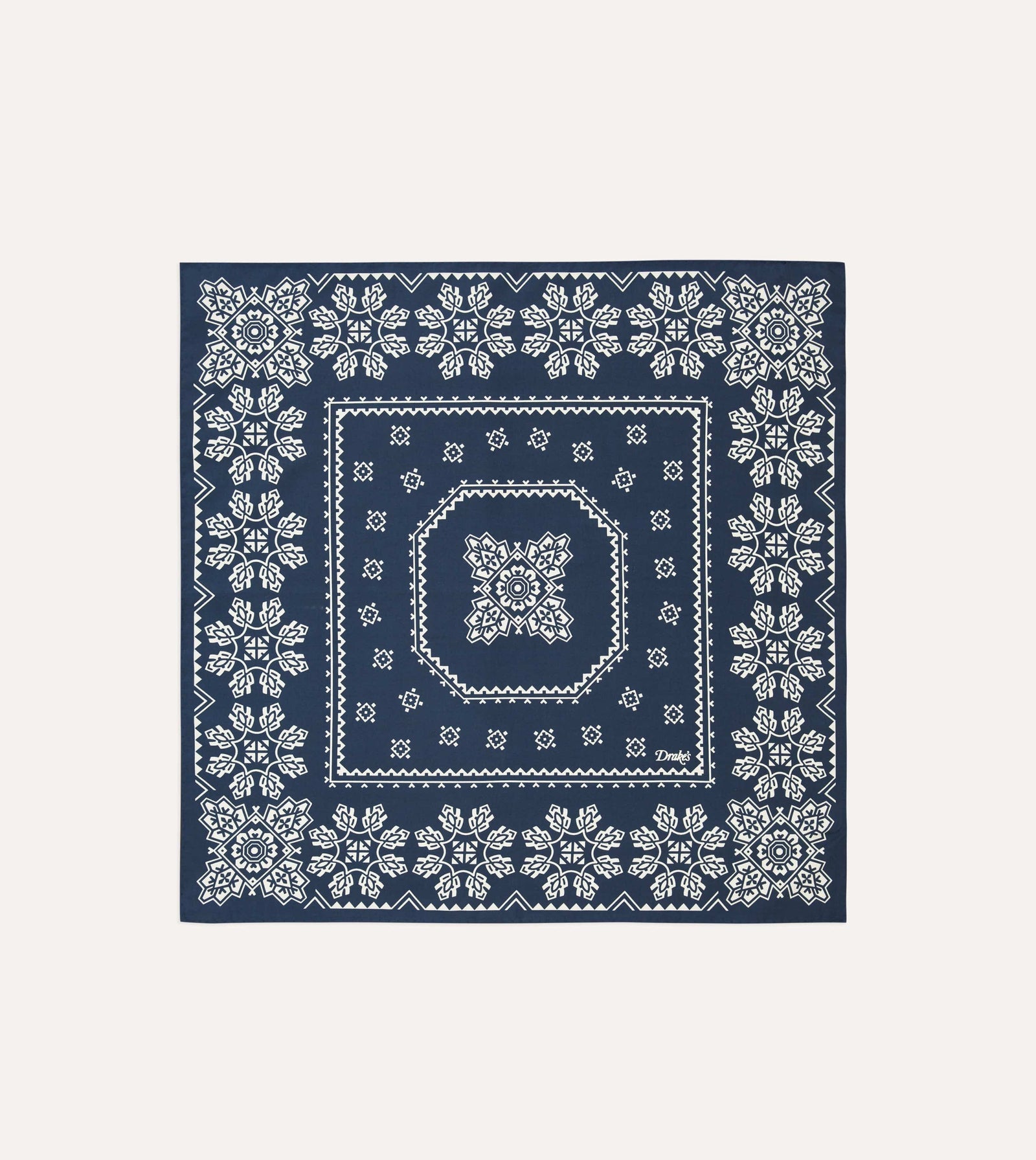Traditional Print Silk Bandana