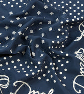 Rope Border Print Silk Bandana