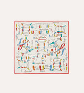 Dance Steps Print Silk Bandana