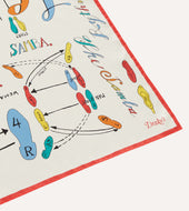 Dance Steps Print Silk Bandana